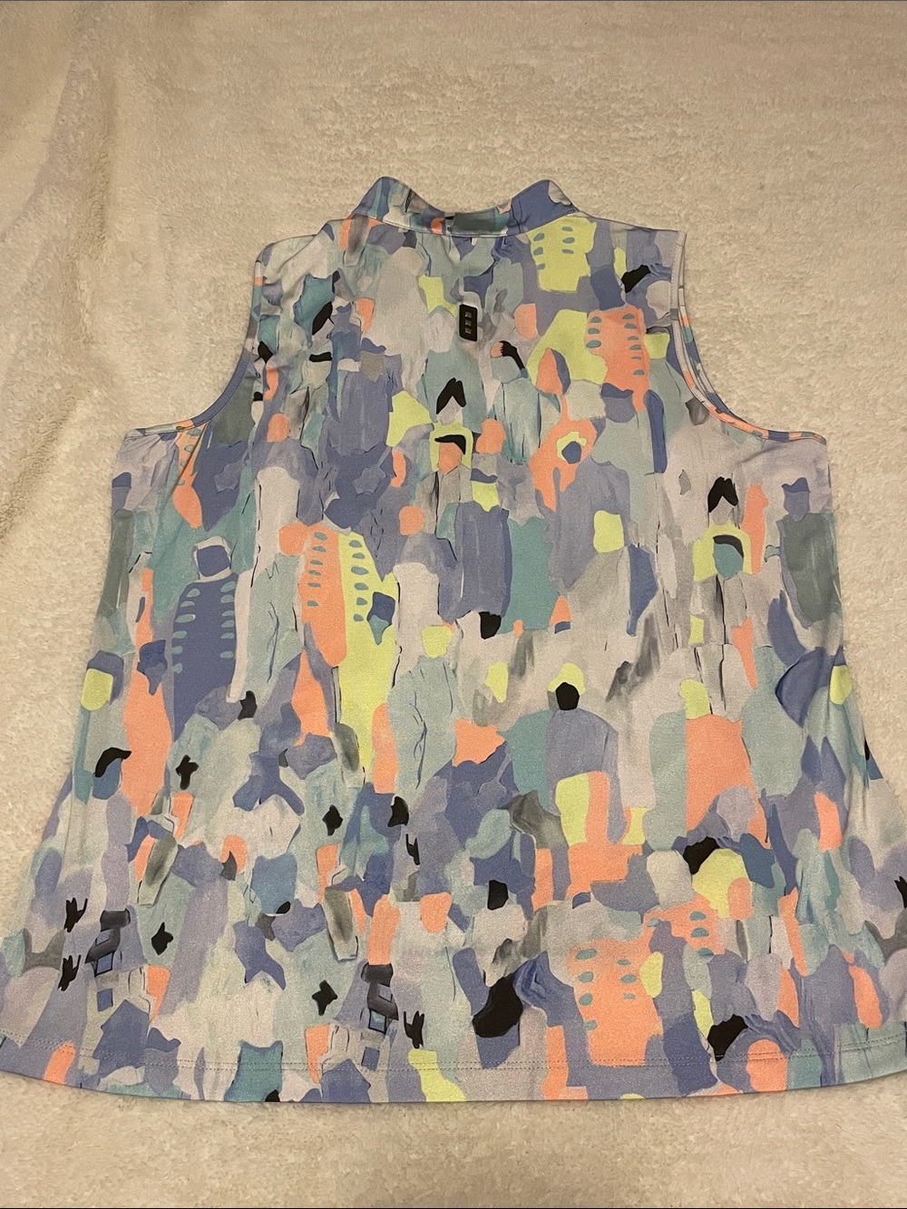 Jamie Sadock Pastel Abstract Print Sleeveless Golf Top - Multi - Picture 8 of 8